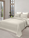 LABHAM® Azure Quilted King Bedcover Set – 300 GSM EverTouch™ Microfibre with LazerTech™ Quilting, 2 Pillow Covers & Storage Bag – Bone
