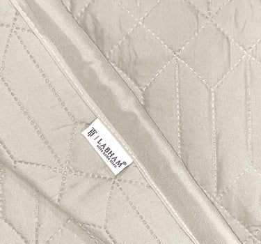 LABHAM® Azure King Size Bedcover Set - 300GSM Quilted, (90"x108") Super Soft, Durable, Easy Care, Bedspread with 2 Pillow Covers & Storage Bag (Bone)