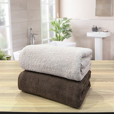 Revive- Pack of 2 Multipurpose Super Soft Hand Towels (Beige&Brown)