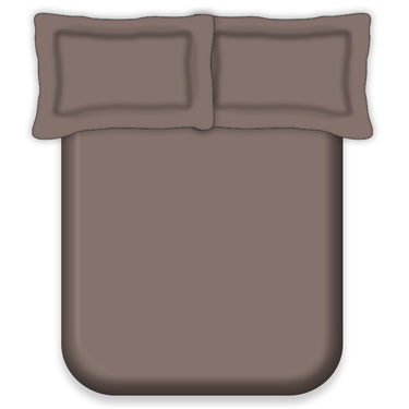 300TC - King size Solid Bedsheet Set (Coffee)