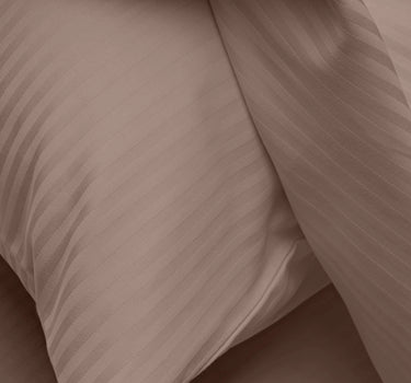 Simple Living - 210TC Satin Stripe Bedsheet Set(Copper)