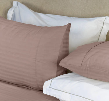 Simple Living - 210TC Satin Stripe Bedsheet Set(Copper)
