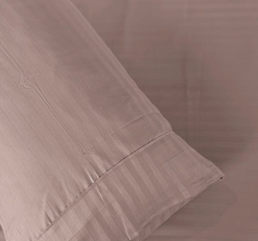 Simple Living - 210TC Satin Stripe Bedsheet Set(Copper)