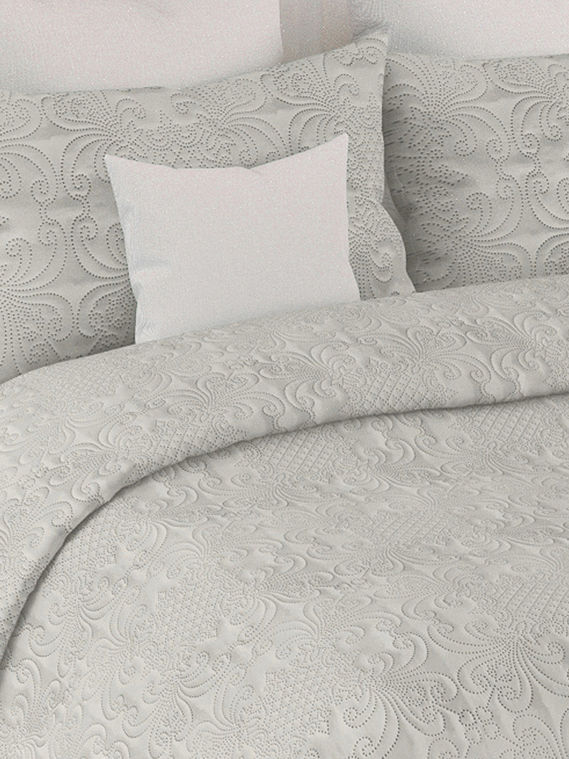 Sensation - Quilted King Bedcover Set with 2 Pillow Covers(Cream) image 5
