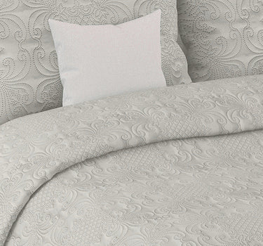 Sensation - Quilted King Bedcover Set with 2 Pillow Covers(Cream)