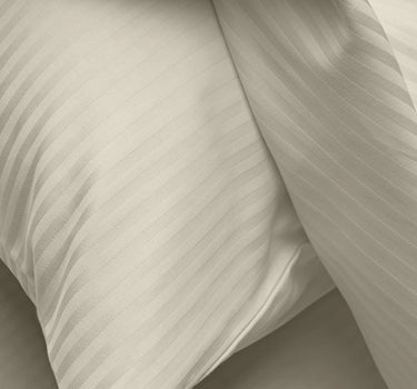 Simple Living - 210TC Satin Stripe Bedsheet Set(Cream)