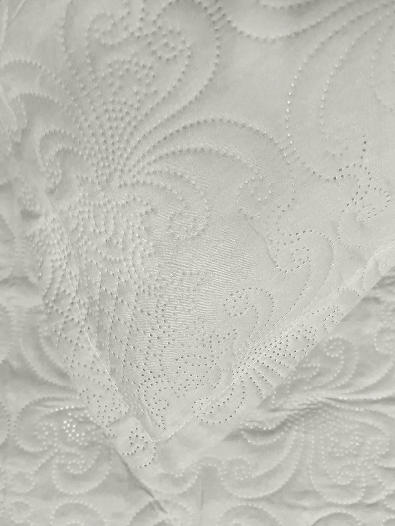 Sensation - Quilted King Bedcover Set with 2 Pillow Covers(Cream) image 6