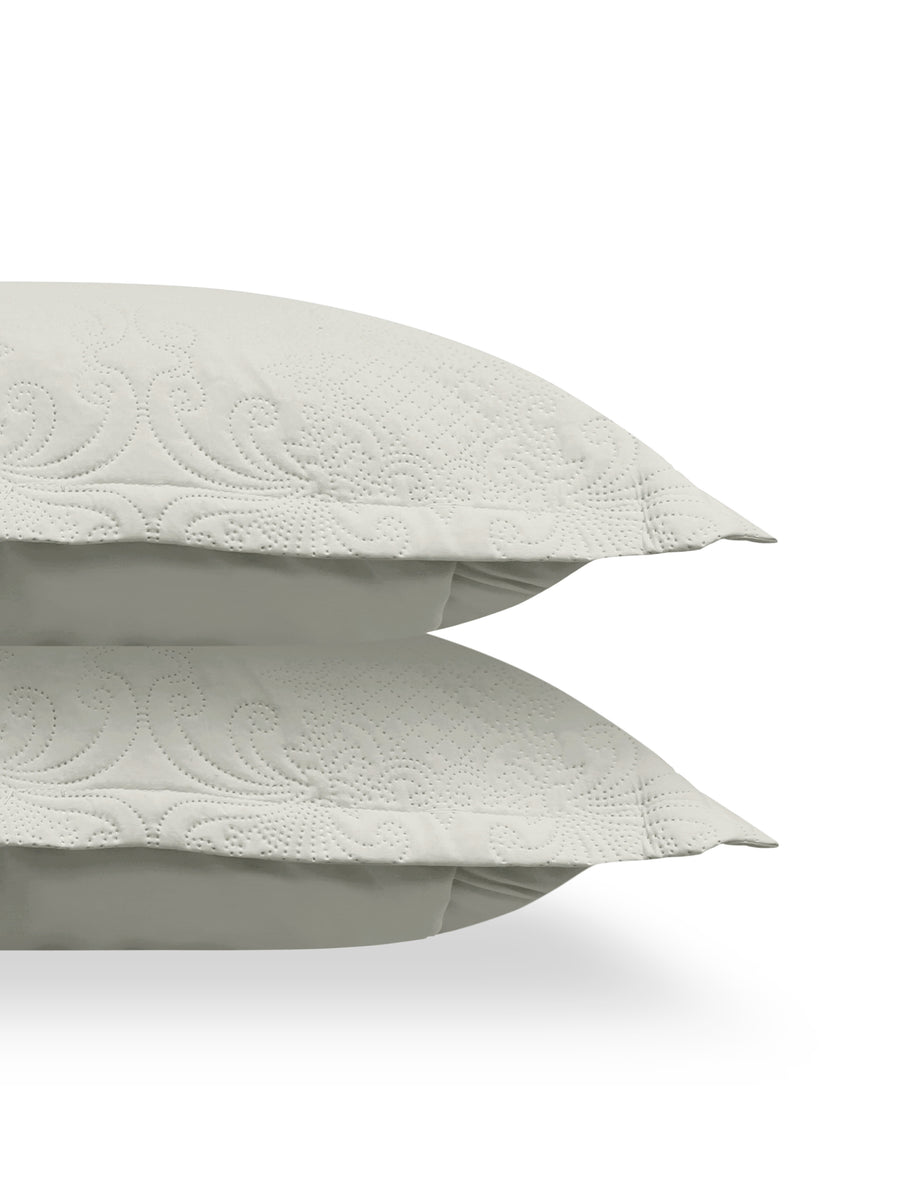 Sensation - Quilted King Bedcover Set with 2 Pillow Covers(Cream) — view 7