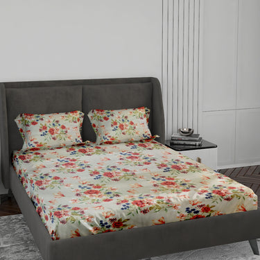 Crystal - 140GSM Glance Cotton Double Bed BedSheet