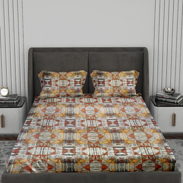 Crystal - 140GSM Glance Cotton Double Bed BedSheet