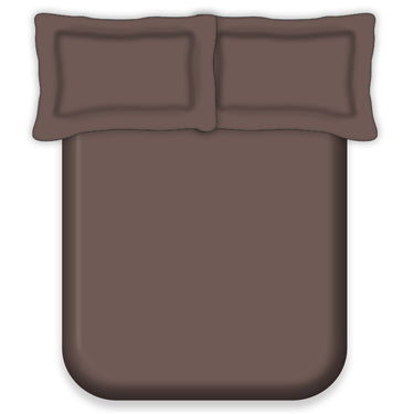 300TC - King size Solid Bedsheet Set (Dark Chocolate)