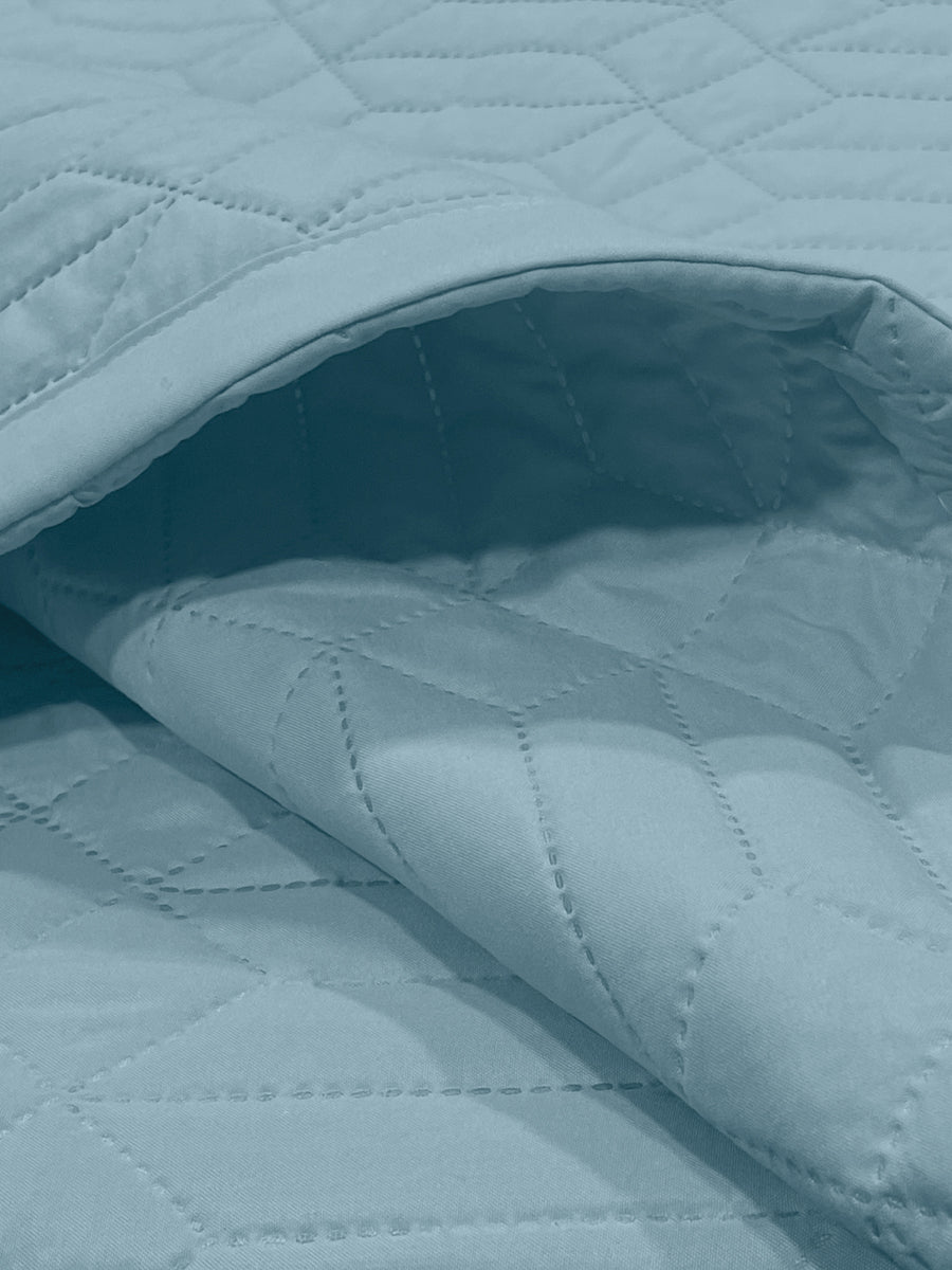 LABHAM® Azure Quilted King Bedcover Set – 300 GSM EverTouch™ Microfibre with LazerTech™ Quilting, 2 Pillow Covers & Storage Bag – Denim — view 3