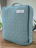 LABHAM® Azure Quilted King Bedcover Set – 300 GSM EverTouch™ Microfibre with LazerTech™ Quilting, 2 Pillow Covers & Storage Bag – Denim 5