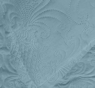 Sensation Quilted Bedcover cum AC comforter Set with 2 Pillow Covers.(Denim)