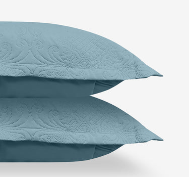 Sensation Quilted Bedcover cum AC comforter Set with 2 Pillow Covers.(Denim)