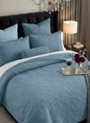 Sensation - Quilted King Bedcover Set with 2 Pillow Covers(Denim)