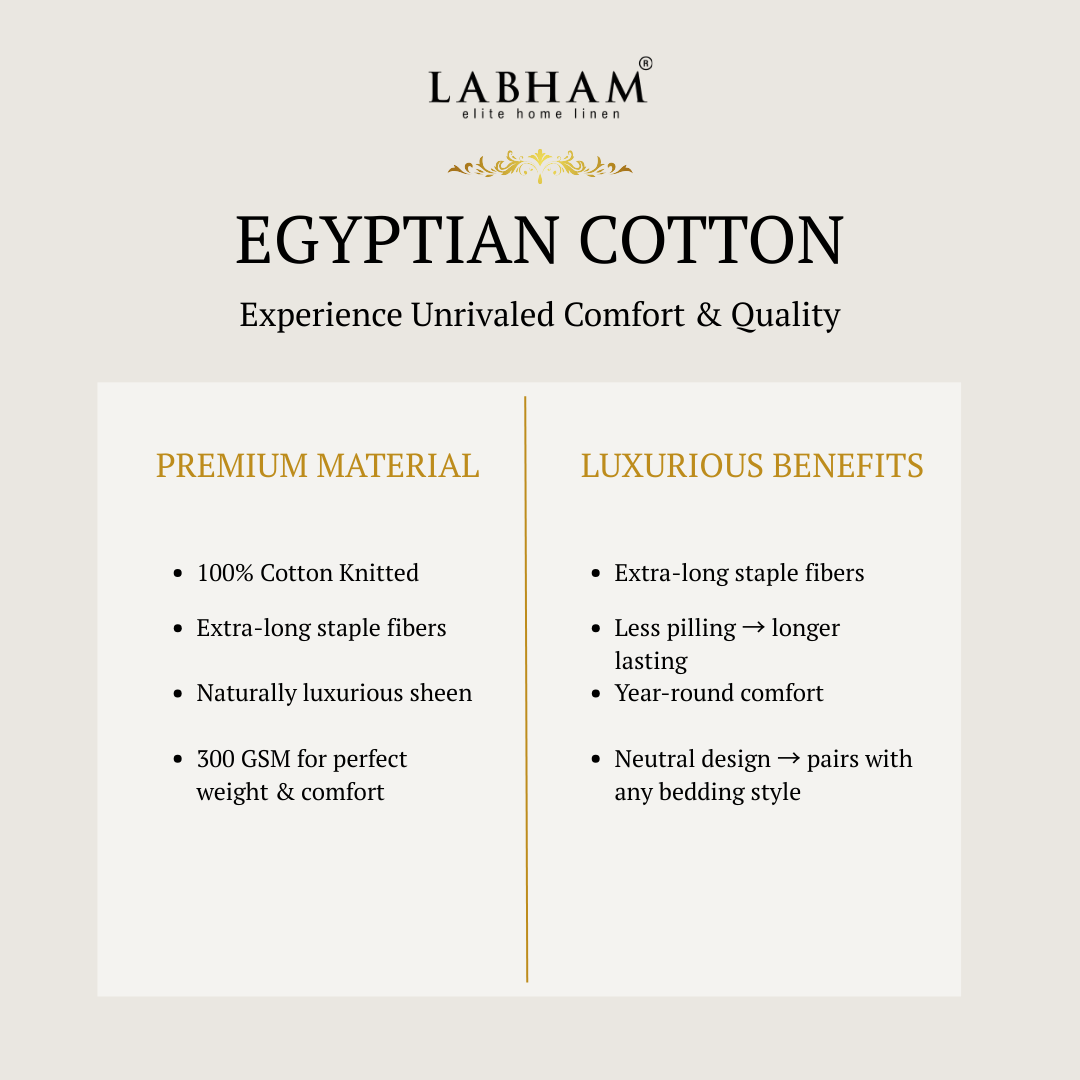 Egyptian Cotton King Bedcover With 2 Pillow Covers And Multipurpose Bag