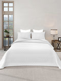 LABHAM® Azure Quilted King Bedcover Set – 300 GSM EverTouch™ Microfibre with LazerTech™ Quilting, 2 Pillow Covers & Storage Bag – White 2