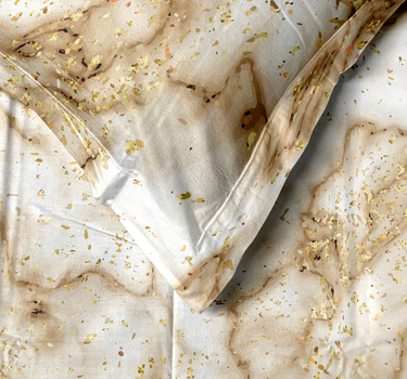 300TC Luxury Silk King Bedsheet Set - Marble