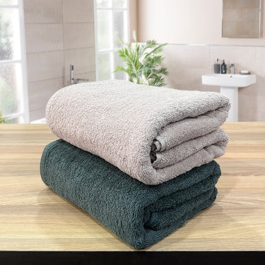 Revive- Pack of 2 450GSM Pure Cotton, Super Soft Bath Towels (75cm x 150cm) (Pistachio&Green)