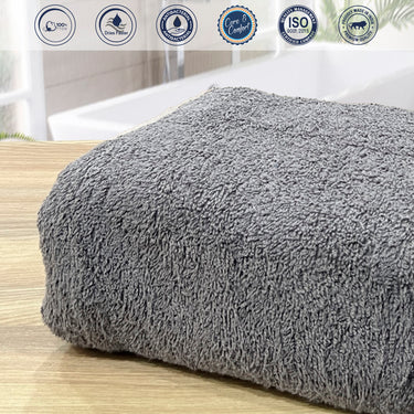 Revive- 450GSM Pure Cotton, Super Soft Bath Towel (75cm x 150cm) (Grey)