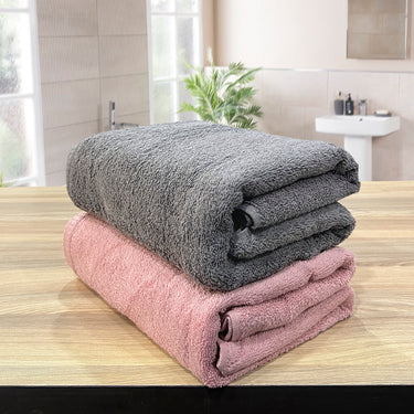 Revive- Pack of 2 Multipurpose Super Soft Hand Towels (Grey&Rose)