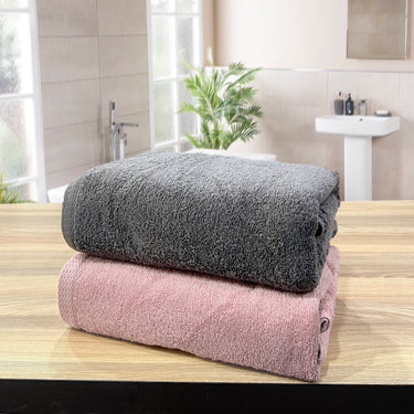 Revive- Pack of 2 Multipurpose Super Soft Hand Towels (Grey&Rose)