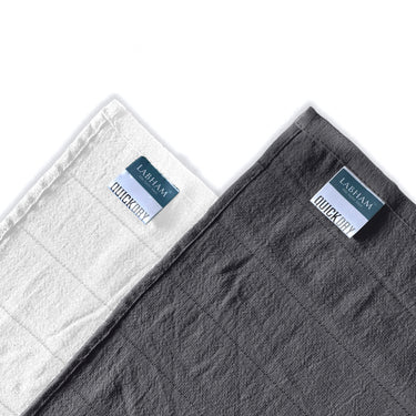 Quickdry - Pack of 2 Super Soft Bath Towels (Grey&White)