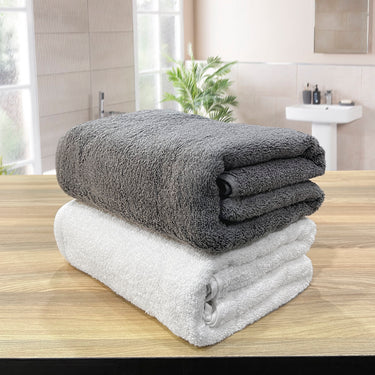 Revive- Pack of 2 Multipurpose Super Soft Hand Towels (Grey&White)