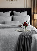 Sensation - Quilted King Bedcover Set with 2 Pillow Covers(Ash Grey) thumbnail 2