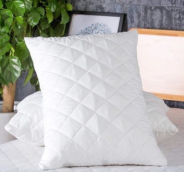 Classic Quilted Pillow - Soft, Fluffy, Supportive & Breathable (Pack Of 2)