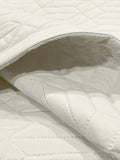 LABHAM® Azure Quilted King Bedcover Set – 300 GSM EverTouch™ Microfibre with LazerTech™ Quilting, 2 Pillow Covers & Storage Bag – Ivory 3