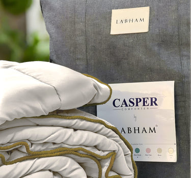 Casper Super Soft All Season AC Comforter 300GSM - Pure Virgin Microfiber, Insulating & Thermal Comfort (Ivory)