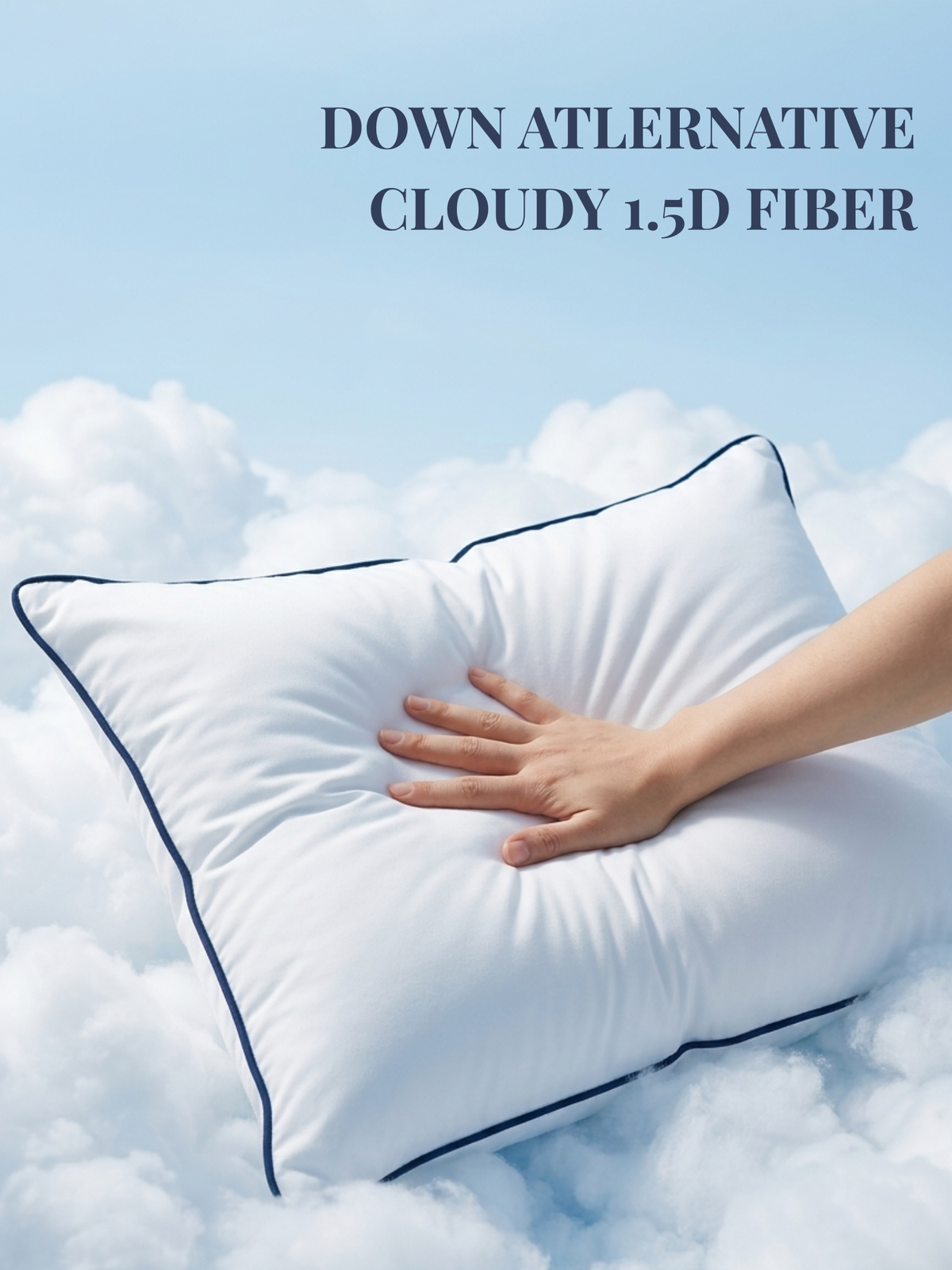 Labham Loft Pillow — Ultra-Soft Micro Peach Bed Pillow with 1.5D Microfibre Fill | Hypoallergenic & Machine Washable | 46 × 71 cm