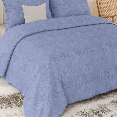 Sensation Quilted Bedcover cum AC comforter Set with 2 Pillow Covers.(Lavender)