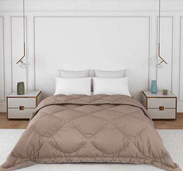 Casper Super Soft All Season AC Comforter 300GSM - Pure Virgin Microfiber, Insulating & Thermal Comfort (Light Taupe)