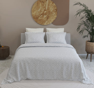 300TC Percale Cotton King Bedsheet -Kadambari