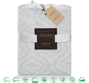 300TC Percale Cotton King Bedsheet -Kadambari