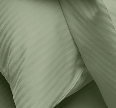 Simple Living - 210TC Satin Stripe Bedsheet Set(Midnight Green)