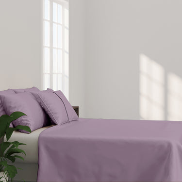 300TC - King size Solid Bedsheet Set (Old Lavender)