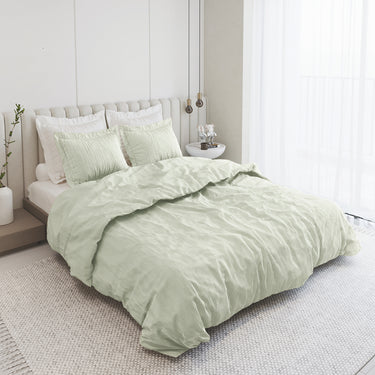 Heather - Yarn Dyed Linen King Size Bedsheet Set