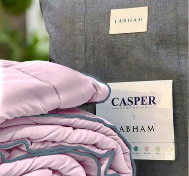 Casper Super Soft All Season AC Comforter 300GSM - Pure Virgin Microfiber, Insulating & Thermal Comfort (Pale Pink)