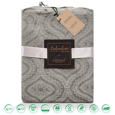 Kadambari 300TC Pure Cotton BedSheet Set(Paloma)