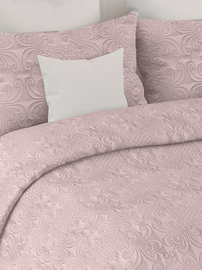 Sensation - Quilted King Bedcover Set with 2 Pillow Covers(Peach) image 5