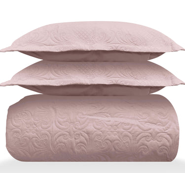 Sensation Quilted Bedcover cum AC comforter Set with 2 Pillow Covers.(Peach)