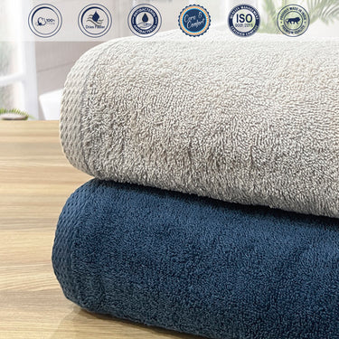 Revive- Pack of 2 Multipurpose Super Soft Hand Towels (Pistachio&Blue)