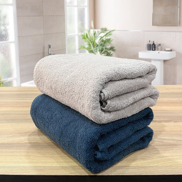 Revive- Pack of 2 450GSM Pure Cotton, Super Soft Bath Towels (75cm x 150cm) (Pistachio&Blue)