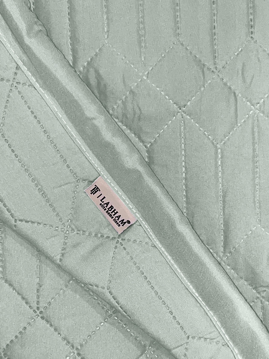 LABHAM® Azure Quilted King Bedcover Set – 300 GSM EverTouch™ Microfibre with LazerTech™ Quilting, 2 Pillow Covers & Storage Bag – Pista — view 4