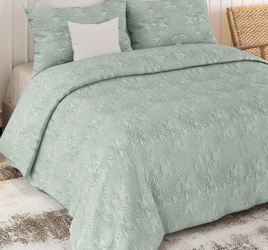 Sensation - Quilted King Bedcover Set with 2 Pillow Covers(Pistachio)
