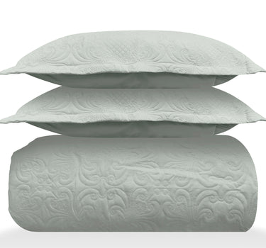 Sensation - Quilted King Bedcover Set with 2 Pillow Covers(Pistachio)